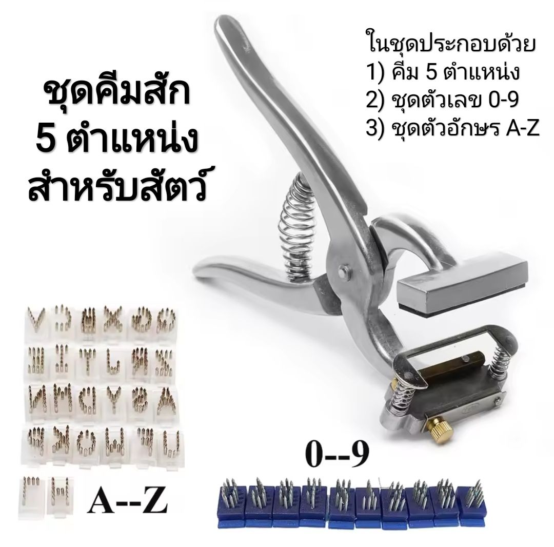 tattoo plier 5 digit ชุดสักเบอร์หู 5 ตำแหน่ง พร้อมชุดตัวเลข 0-9 และ ตัวอักษร A-Z tattoo plier 5 digit ชุดสักเบอร์หู 5 ตำแหน่ง พร้อมชุดตัวเลข 0-9 และ ตัวอักษร A-Z